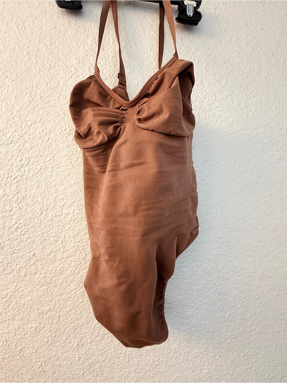 SKIMS Brown One-Piece Shapewear Bodysuit